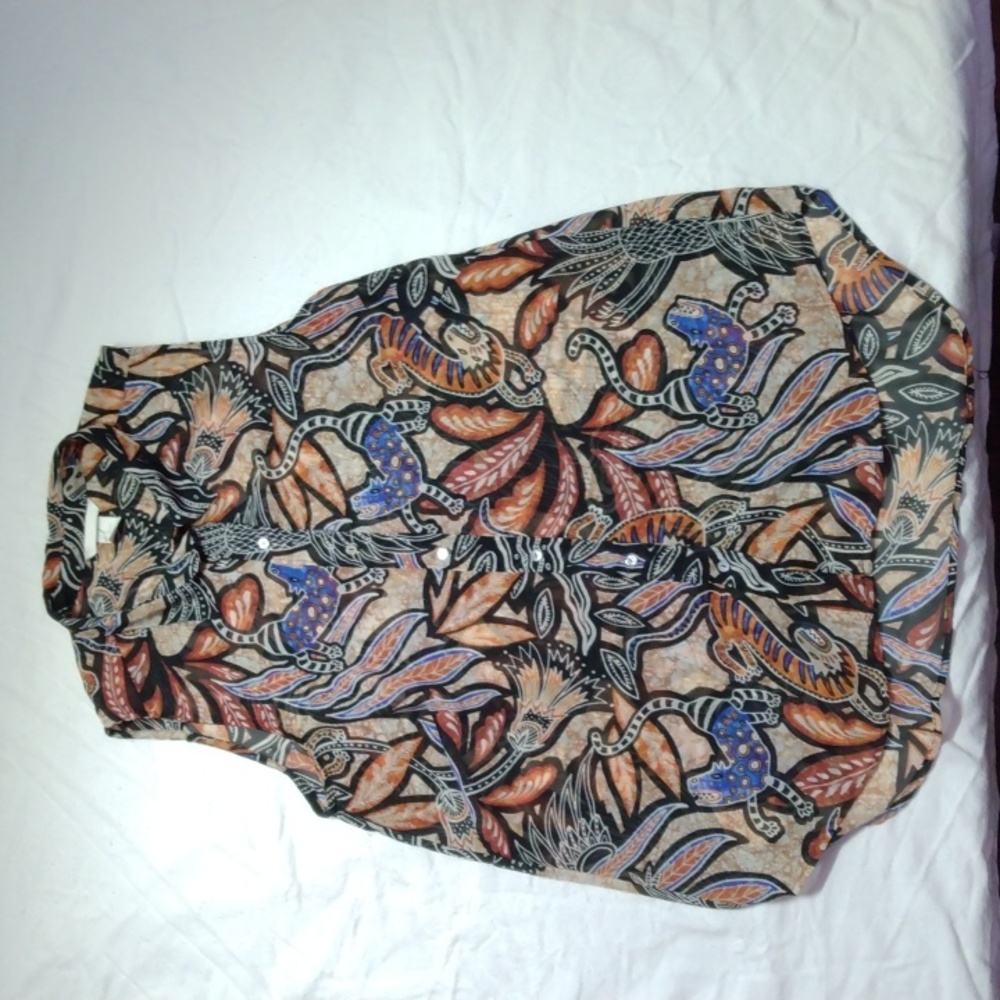 Sheer Sleeveless Blouse